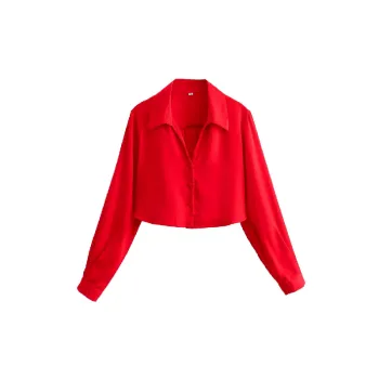 Casual Loose Satin Shirt Women