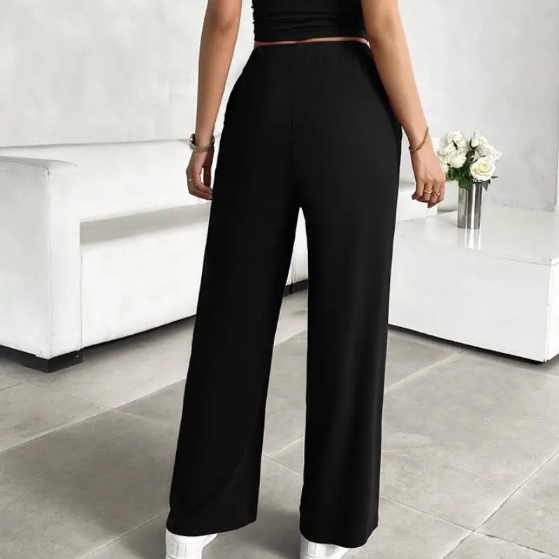 Street Plain Rayon Casual Pants Women-11