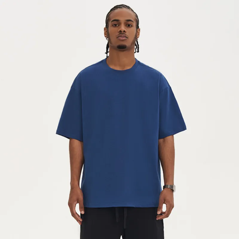 Loose Plain Combed Cotton T Shirt Unisex-6