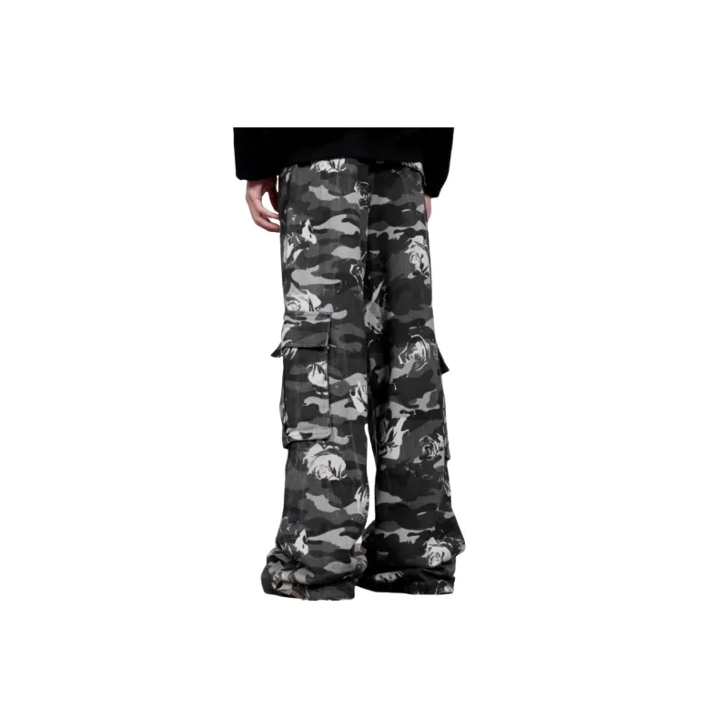 Basics Simple Blended Synthetic Fabrics Cargo Pants-2