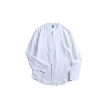 Retro Simple Linen Blend Fabric Shirt