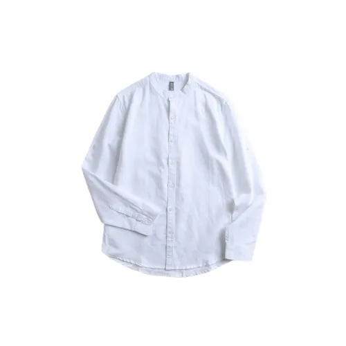 Retro Simple Linen Blend Fabric Shirt