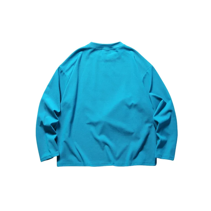 Casual Plain Cotton Blended Fabric T Shirt-7