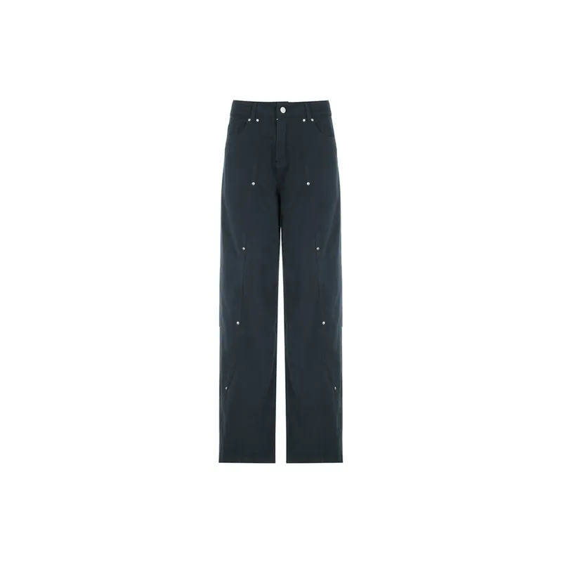 Loose Straight Leg Casual Pants Women-0