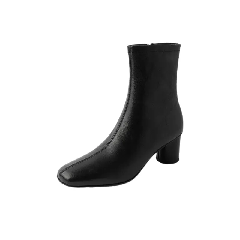 Fashionable Plain Ankle Boots-0