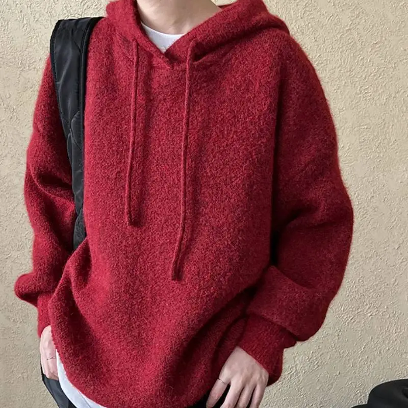 Loose Fashionable Polyester Sweater-4
