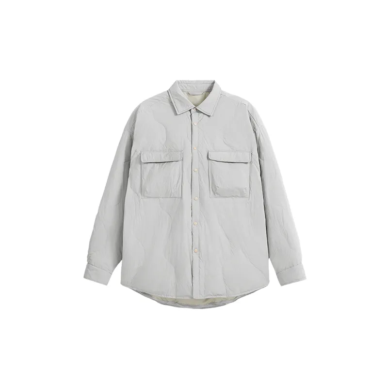 Simple Warming White Duck Down Jacket-4