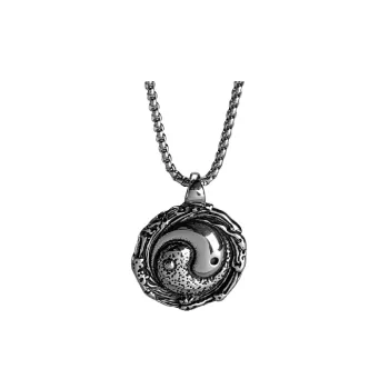 Retro Circle Titanium Stainless Steel Necklace