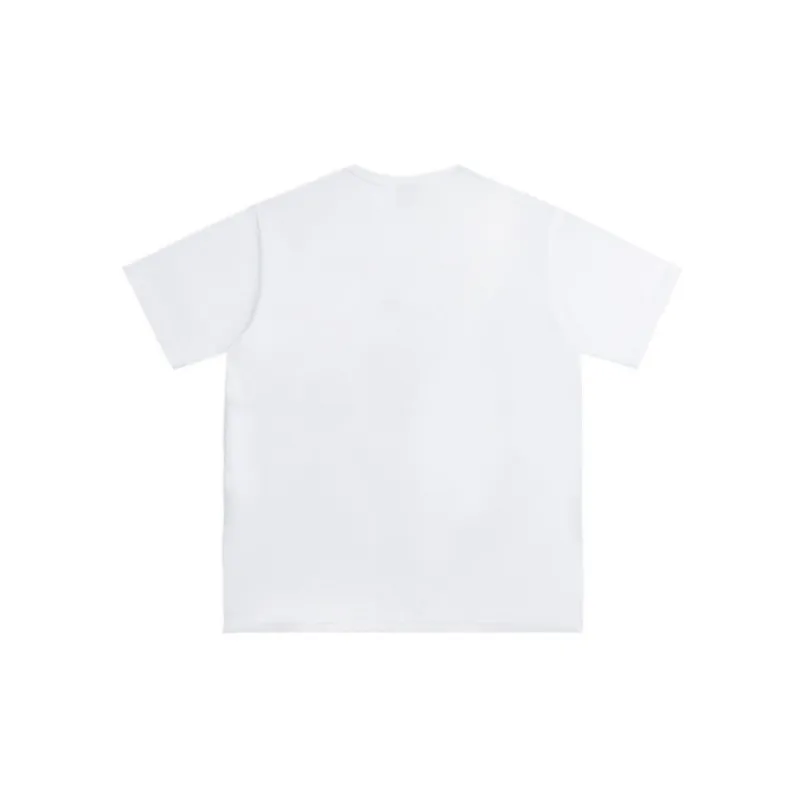 Retro Abstract Letter Print Short Sleeved T Shirt-5