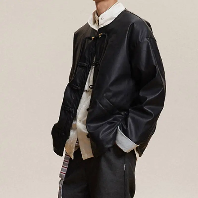Simple Casual Leather Jacket-2