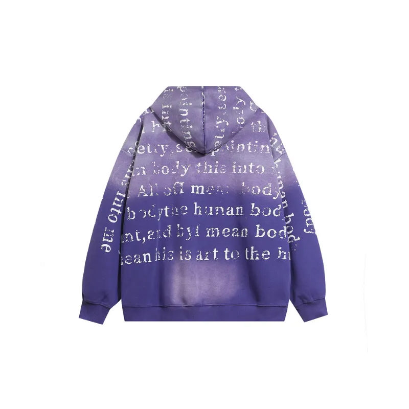 Retro Tie Dye Letter Loose Sweater-3