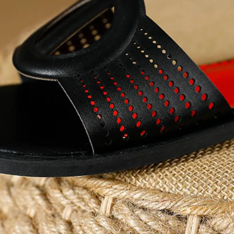 Simple Contrast Color Flip Flops-10