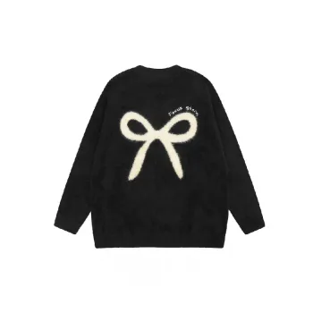 Retro Casual Graphic Cotton Blended Fabric Sweater