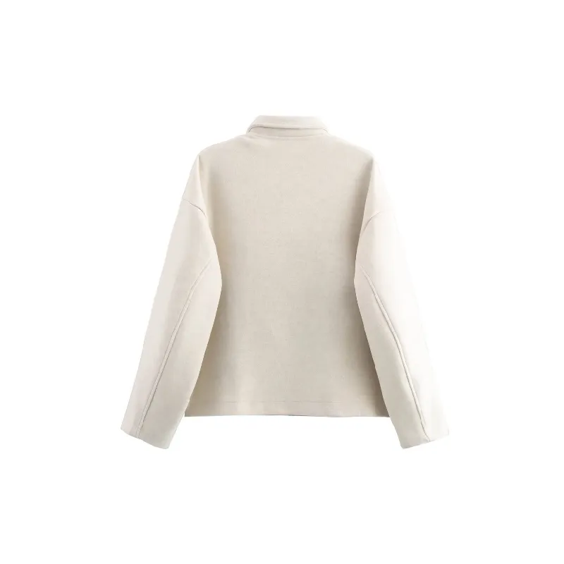 Funky Plain Polyester Jacket-5