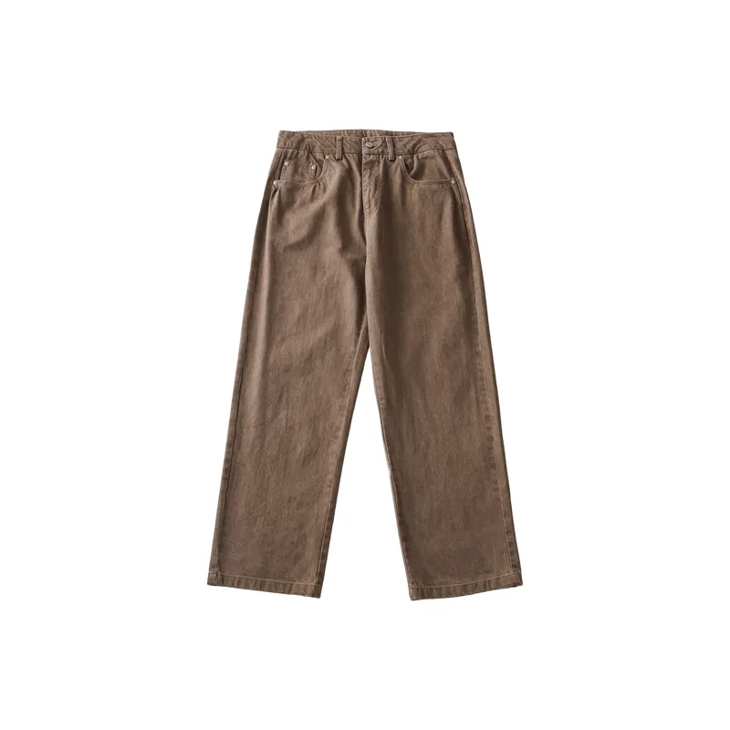 Loose Straight Leg Cotton Casual Pants-2