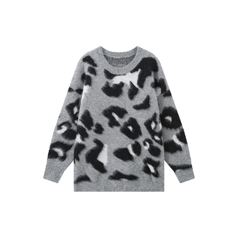 Simple Loose Knitted Fabric Sweater-0