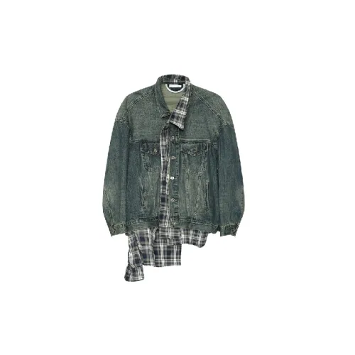 Simple Plaid Denim Jacket