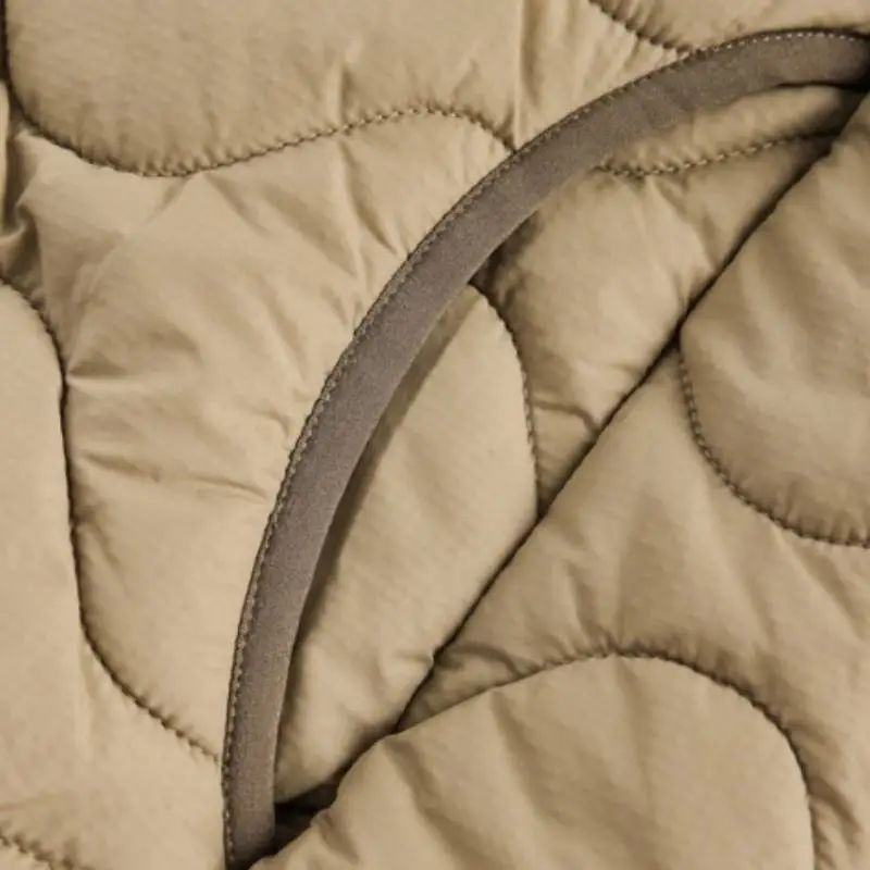Fashionable Loose Blended Synthetic Fabrics Quilted Jacket-11