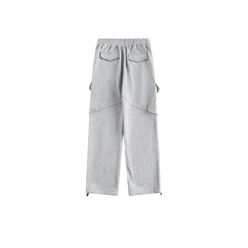 Multi Pocket Casual Drawstring Elastomer Pants-1