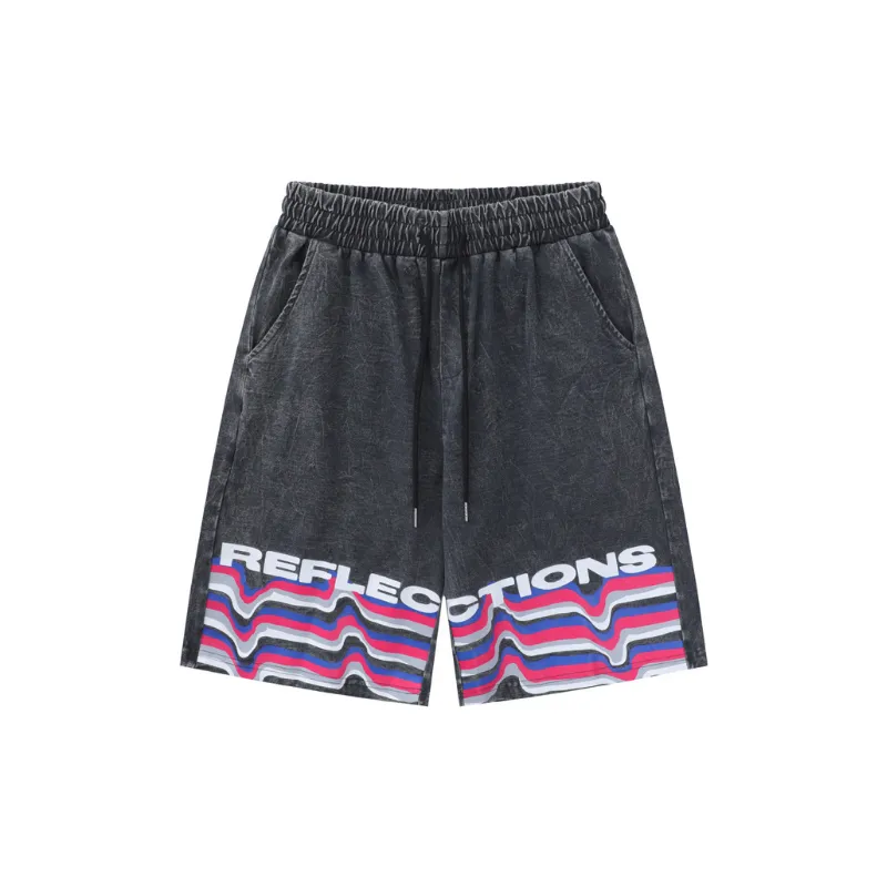 Loose Washed Distressed Shorts-2