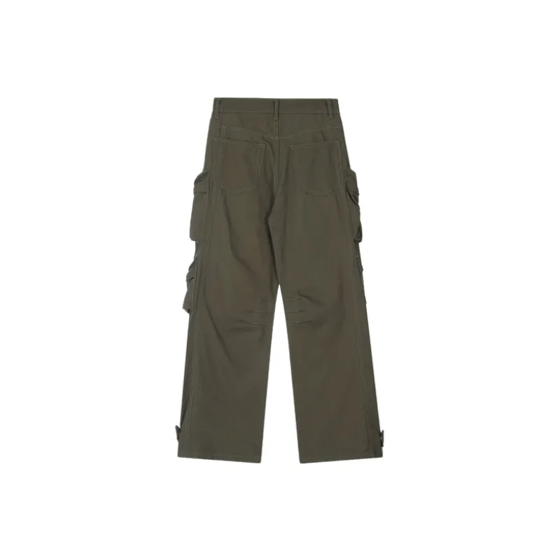 Retro Loose Straight Pants-3