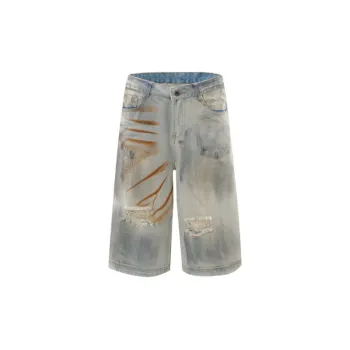 Loose Ripped Denim Shorts