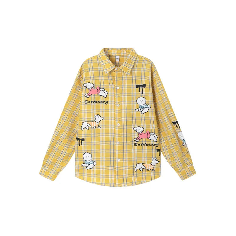 Retro Cute Polyester Shirt Unisex-0