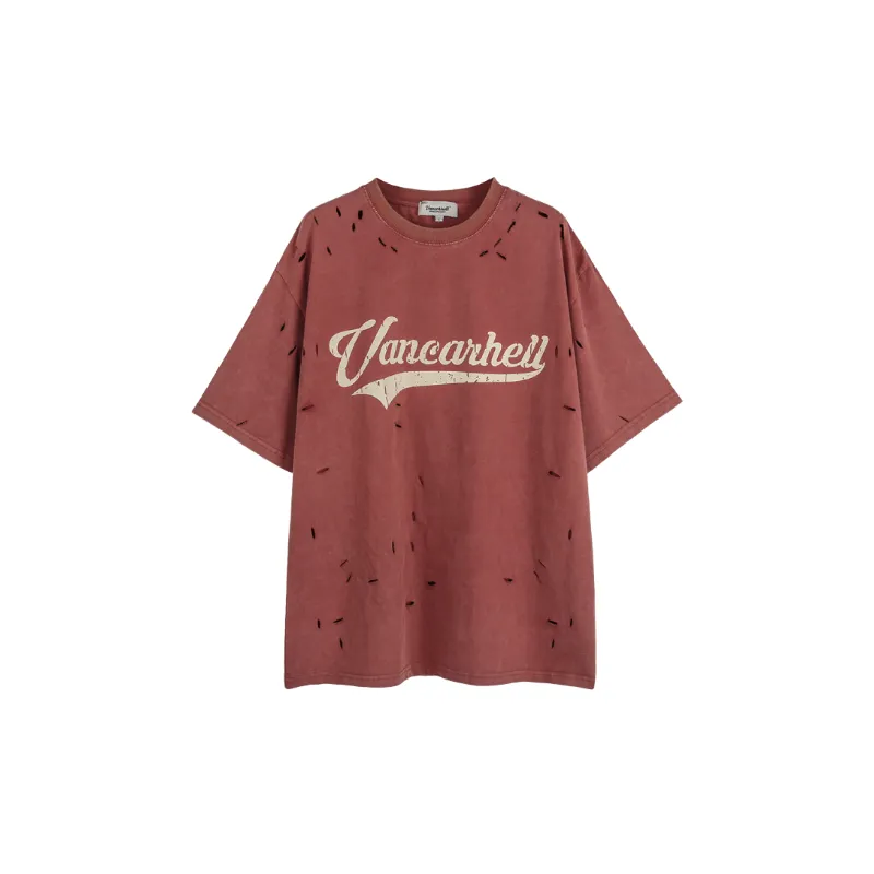Washed Loose Combed Cotton T Shirt-1