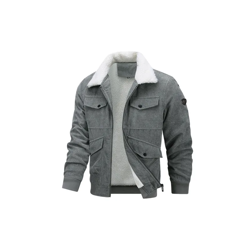 Simple Warm Polyester Quilted Jacket-4
