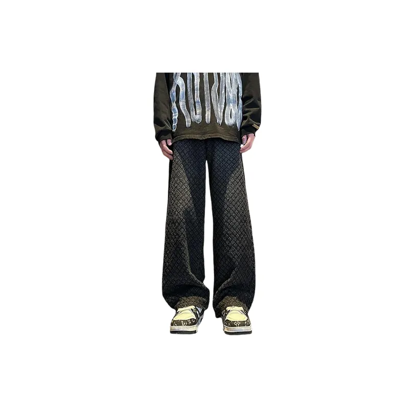 Fashionable Loose Straight Leg Jeans-3