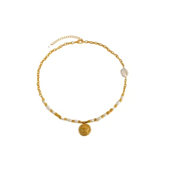 Dopamine Round Coin Necklace
