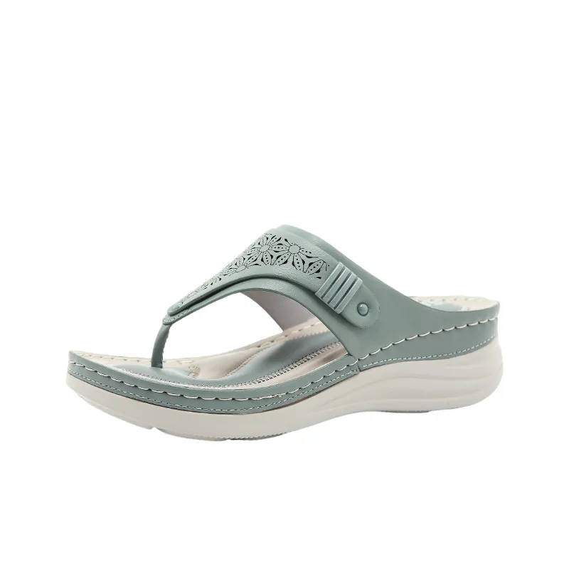 Casual Hollow Out Flip Flops-8
