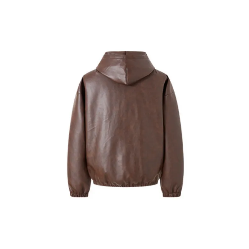 Retro Oversized Leather Jacket-1
