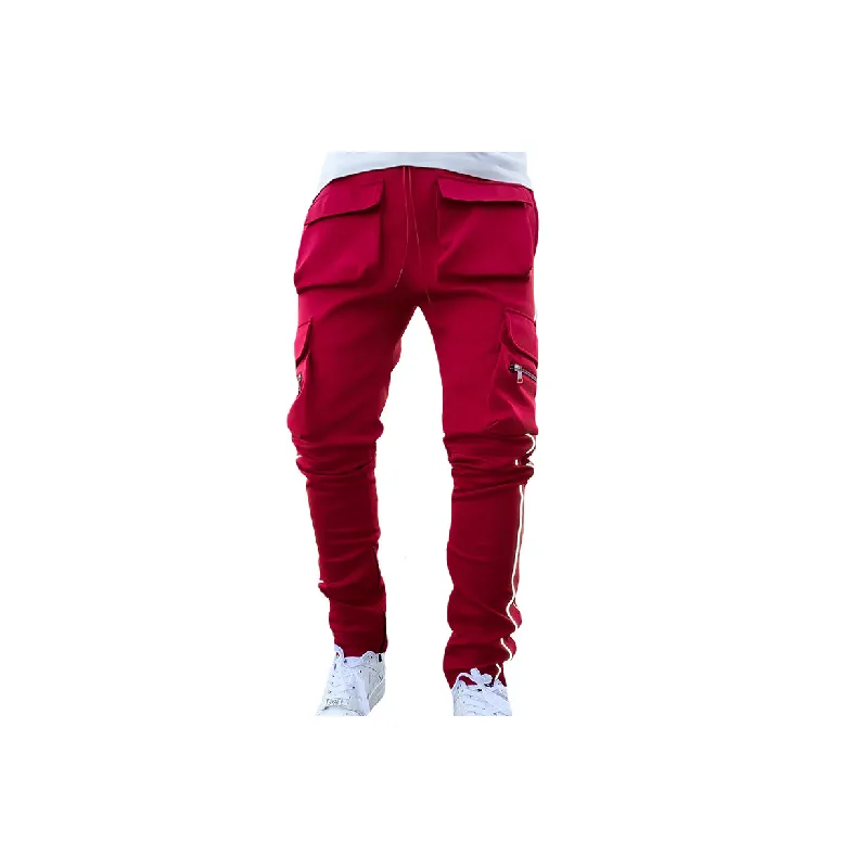 Sports Casual Blended Synthetic Fabrics Cargo Pants-2