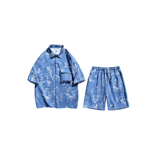 Five-Point Sleeve Shirt And Pants Large Size Set