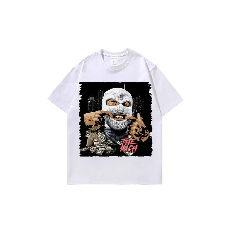 Retro Print 100% Cotton T Shirt Unisex-4