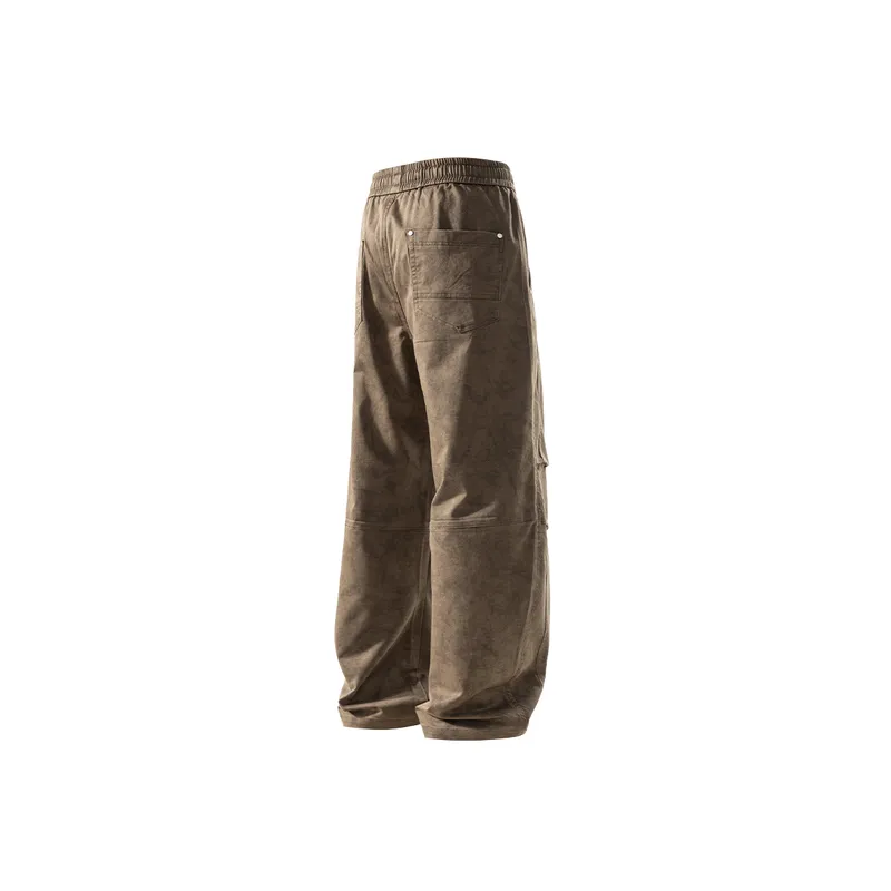 Loose Straight Leg Cotton Casual Pants-3