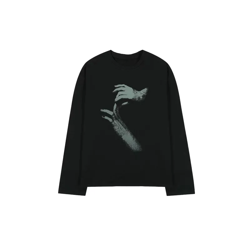 Long sleeved Trendy Loose Bottoming Shirt-4