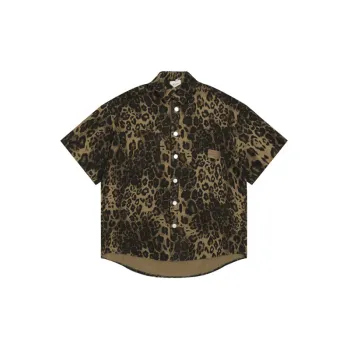 Retro Trendy Leopard Print Shirt