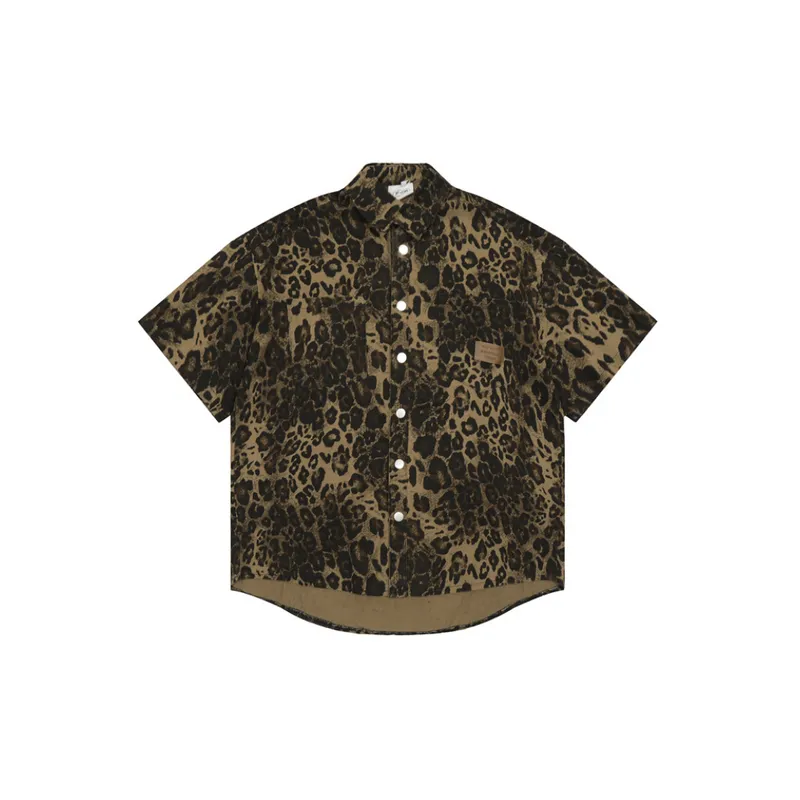 Retro Trendy Leopard Print Shirt-0
