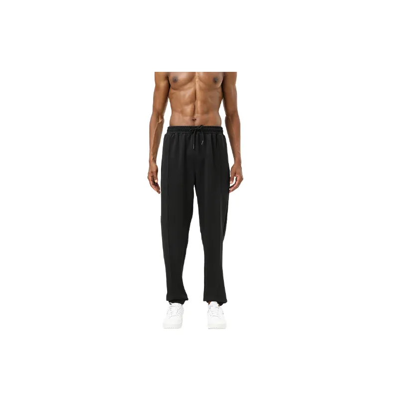 Sporty Loose Blended Synthetic Fabrics Casual Pants-2
