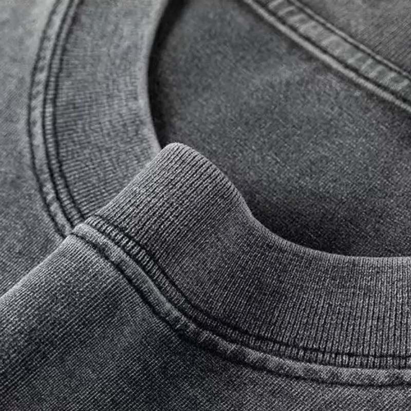 Street Loose Washed Cotton T Shirt-2