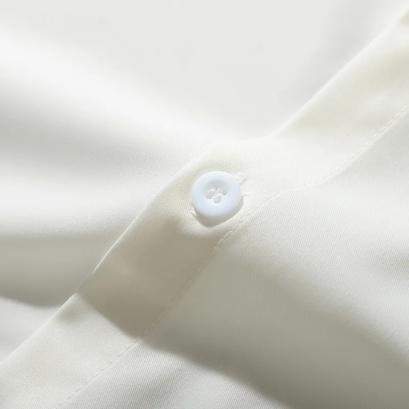 Casual Plain Long Sleeve Shirt-5