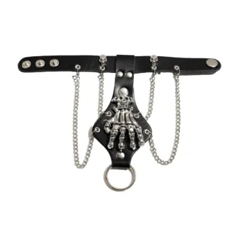 Retro Punk Rivet Skull Bracelet