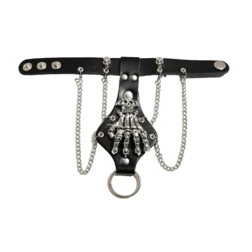 Retro Punk Rivet Skull Bracelet