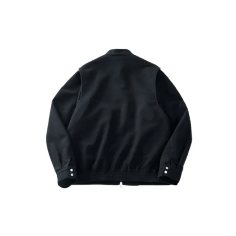 Casual Plain Woolen Fabric Jacket-1