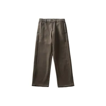 Loose Straight Leg Blended Synthetic Fabrics Casual Pants