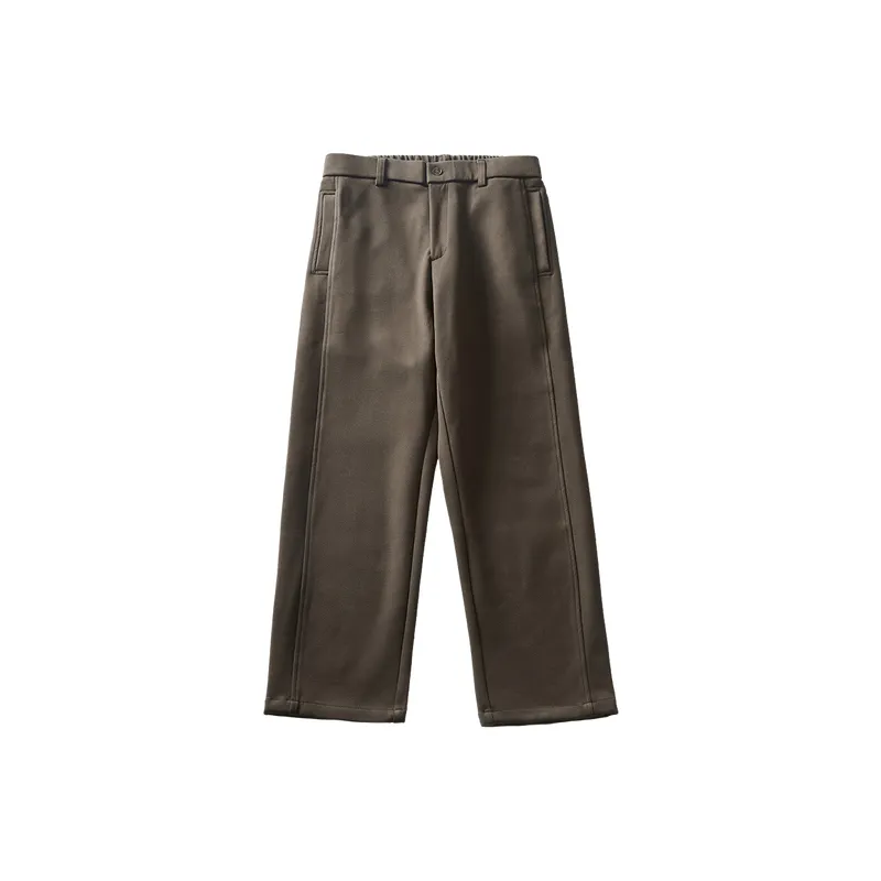 Loose Straight Leg Blended Synthetic Fabrics Casual Pants-2