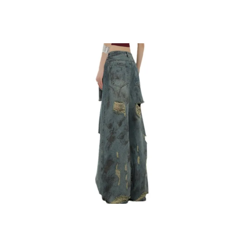 Retro Simple Jeans Women-1