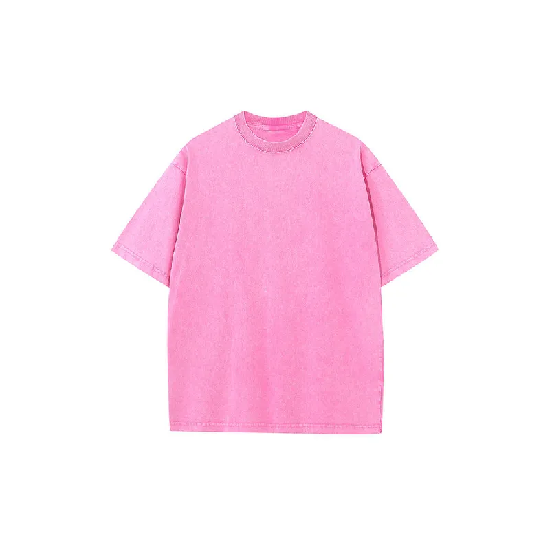 Fashionable Washed 100% Cotton T Shirt-4